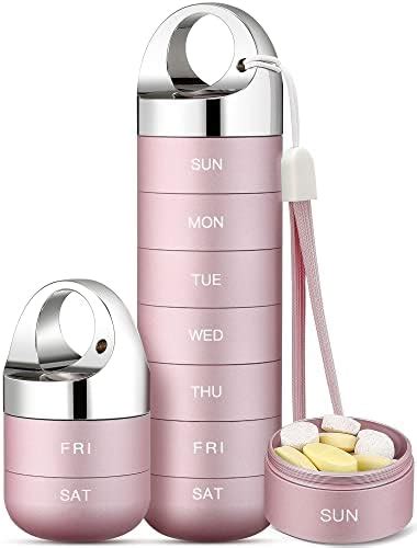 metal weekly pill containers